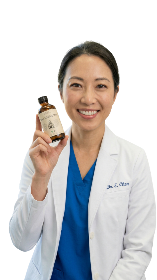 Periodontist holding Holy Mouthwash